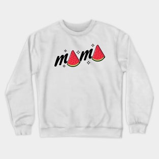 Mama Watermelon Summer Fruit Watermelon Slice Mothers Day Crewneck Sweatshirt